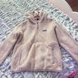 Patagonia Cream Fleece Sweatshirt Sherpa Texture